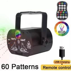 Disco RGB Party Multilaser USB LED Light | extra ingebouwde accu | Aftandbediening incl. batterij
